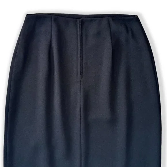 ***SOLD*** Vintage 90s Black Office Pencil Midi High Waist Skirt - Classic Style - Picture 4 of 6